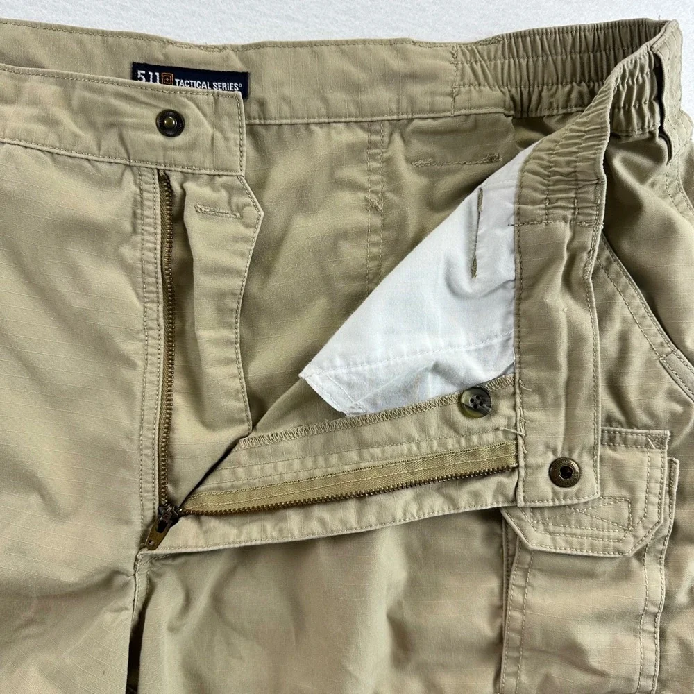 5.11 Tactical Taclite Pro Mens 38 Khaki Tan Ripstop Cargo Shorts Utility Hiking
